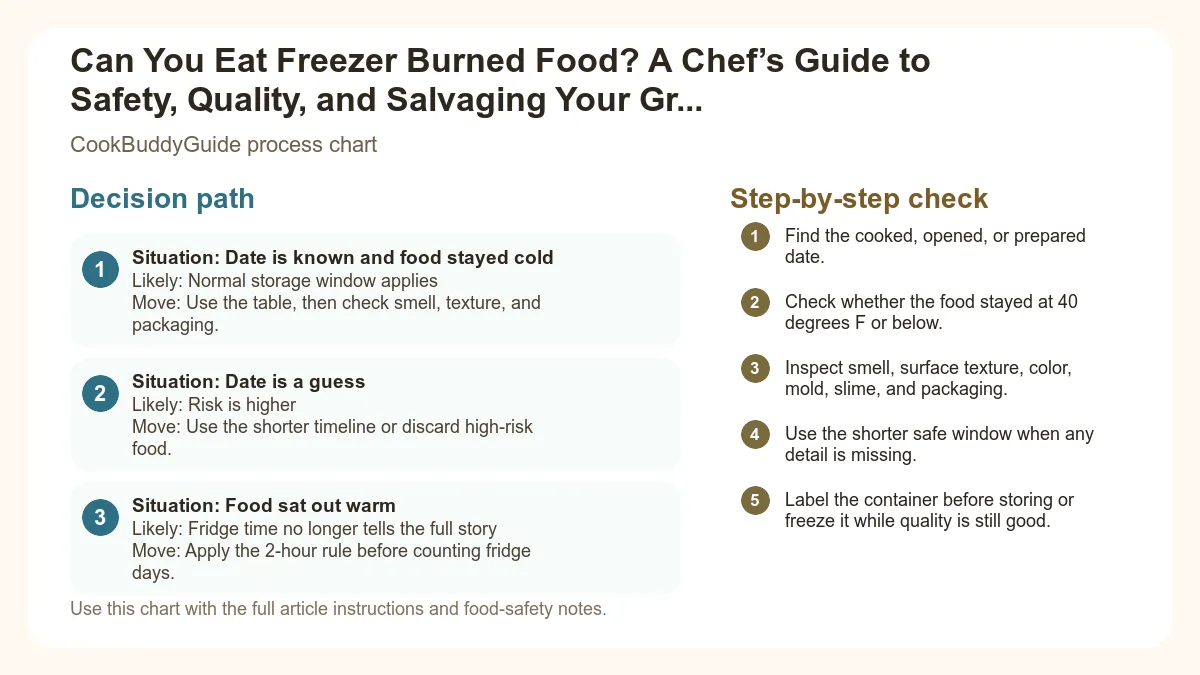 Process chart for Can You Eat Freezer Burned Food? A Chef’s Guide to Safety, Quality, and Salvaging Your Groceries