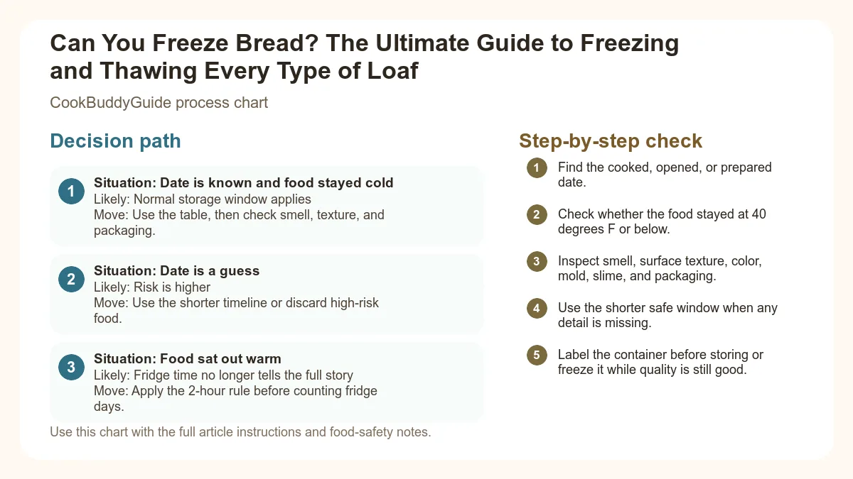 Process chart for Can You Freeze Bread? The Ultimate Guide to Freezing and Thawing Every Type of Loaf
