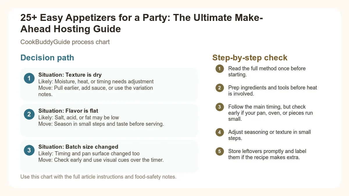Process chart for 25+ Easy Appetizers for a Party: The Ultimate Make-Ahead Hosting Guide