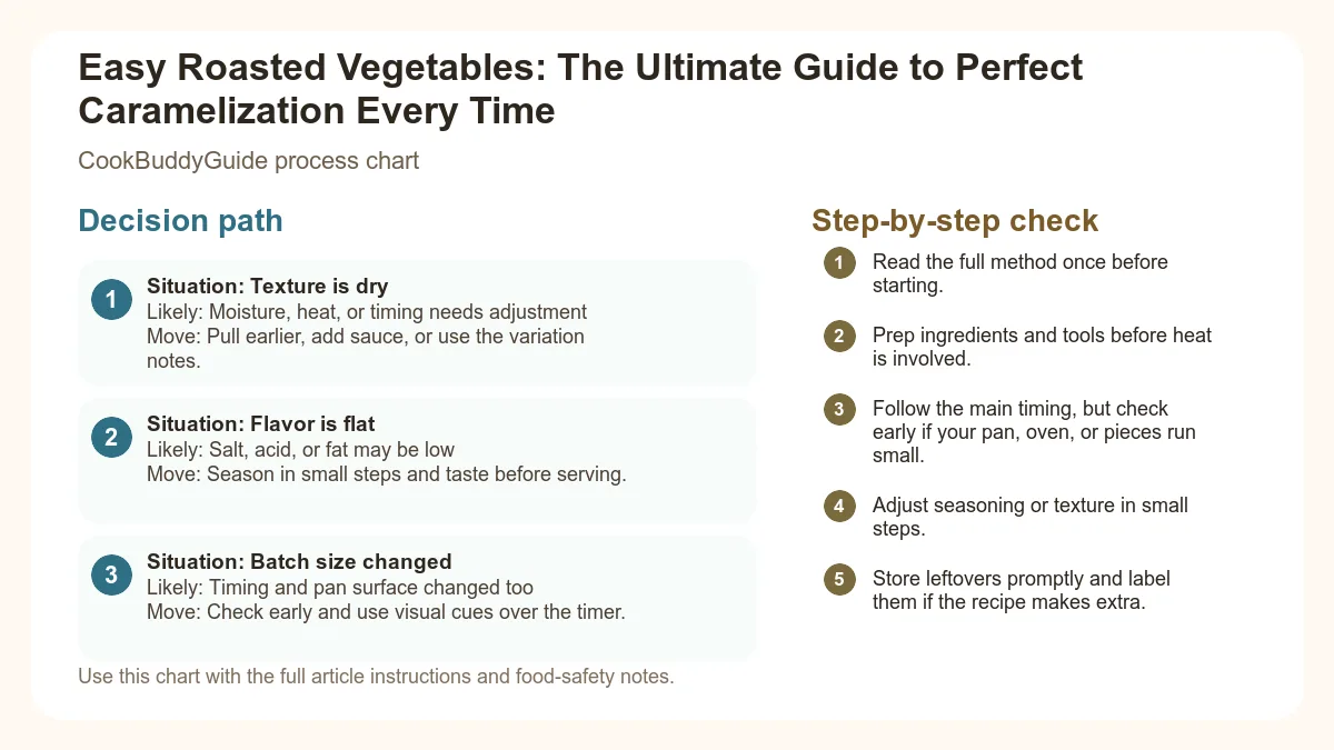 Process chart for Easy Roasted Vegetables: The Ultimate Guide to Perfect Caramelization Every Time