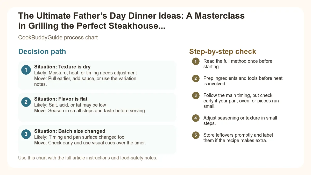 Process chart for The Ultimate Father’s Day Dinner Ideas: A Masterclass in Grilling the Perfect Steakhouse Meal at Home