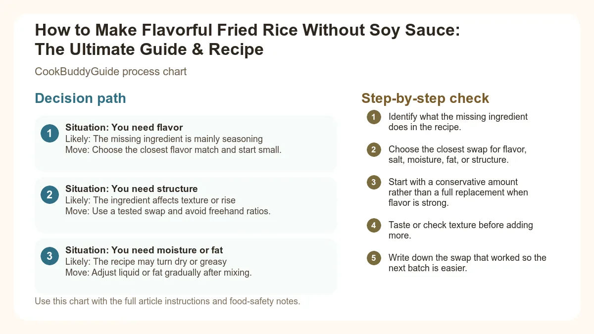 Process chart for How to Make Flavorful Fried Rice Without Soy Sauce: The Ultimate Guide & Recipe