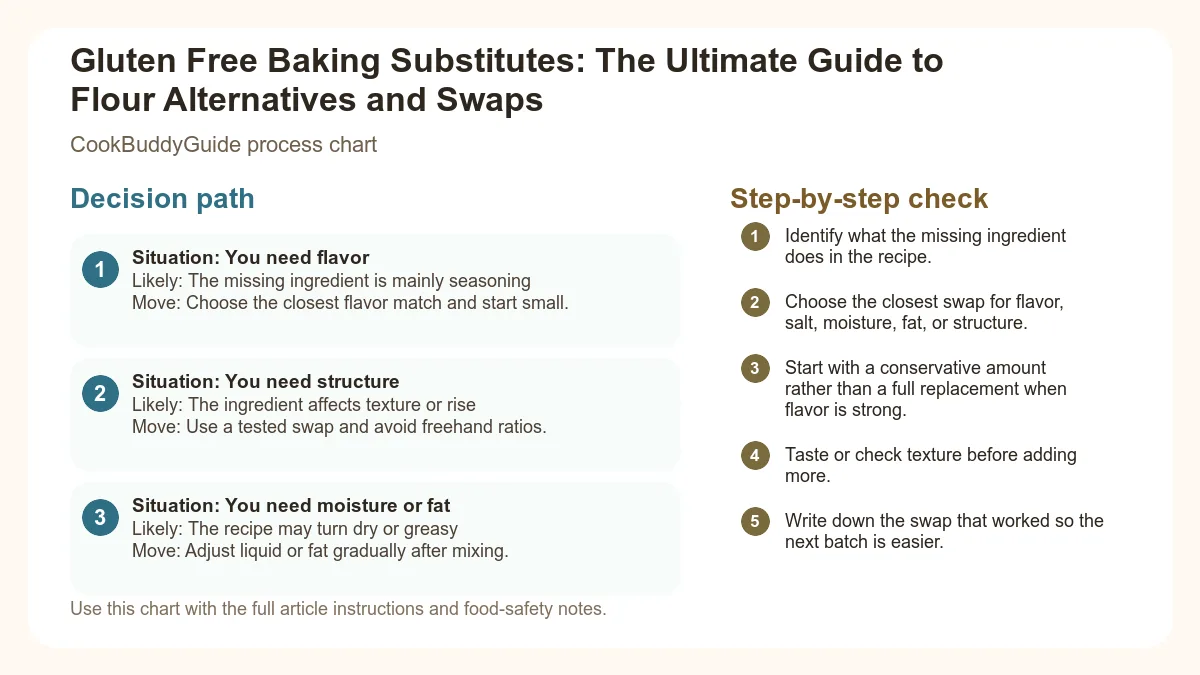 Process chart for Gluten Free Baking Substitutes: The Ultimate Guide to Flour Alternatives and Swaps