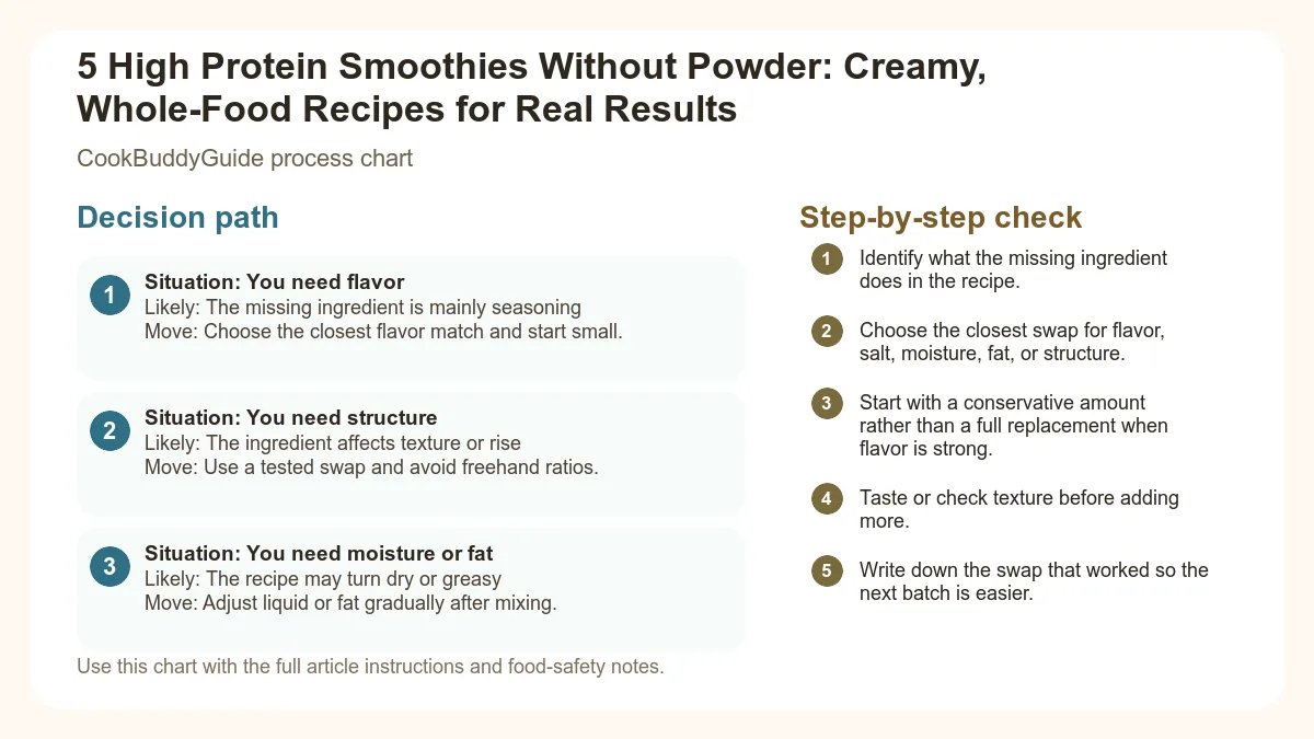 Process chart for 5 High Protein Smoothies Without Powder: Creamy, Whole-Food Recipes for Real Results