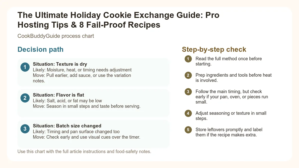 Process chart for The Ultimate Holiday Cookie Exchange Guide: Pro Hosting Tips & 8 Fail-Proof Recipes