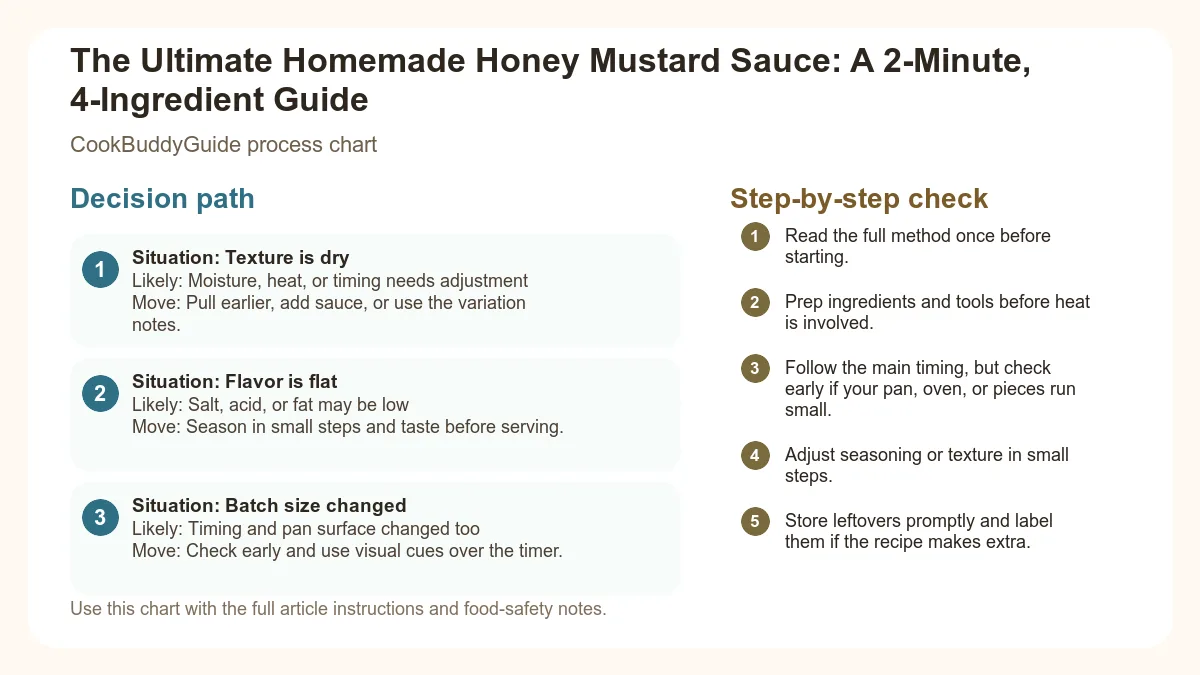 Process chart for The Ultimate Homemade Honey Mustard Sauce: A 2-Minute, 4-Ingredient Guide