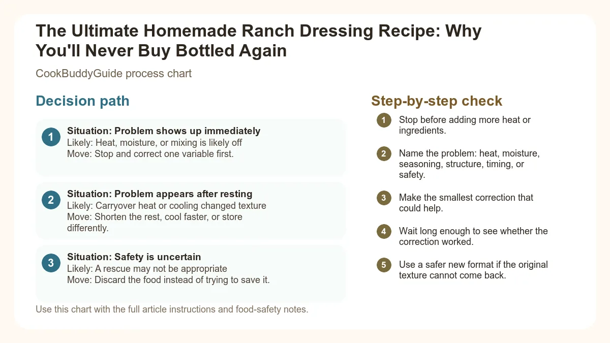 Process chart for The Ultimate Homemade Ranch Dressing Recipe: Why You'll Never Buy Bottled Again