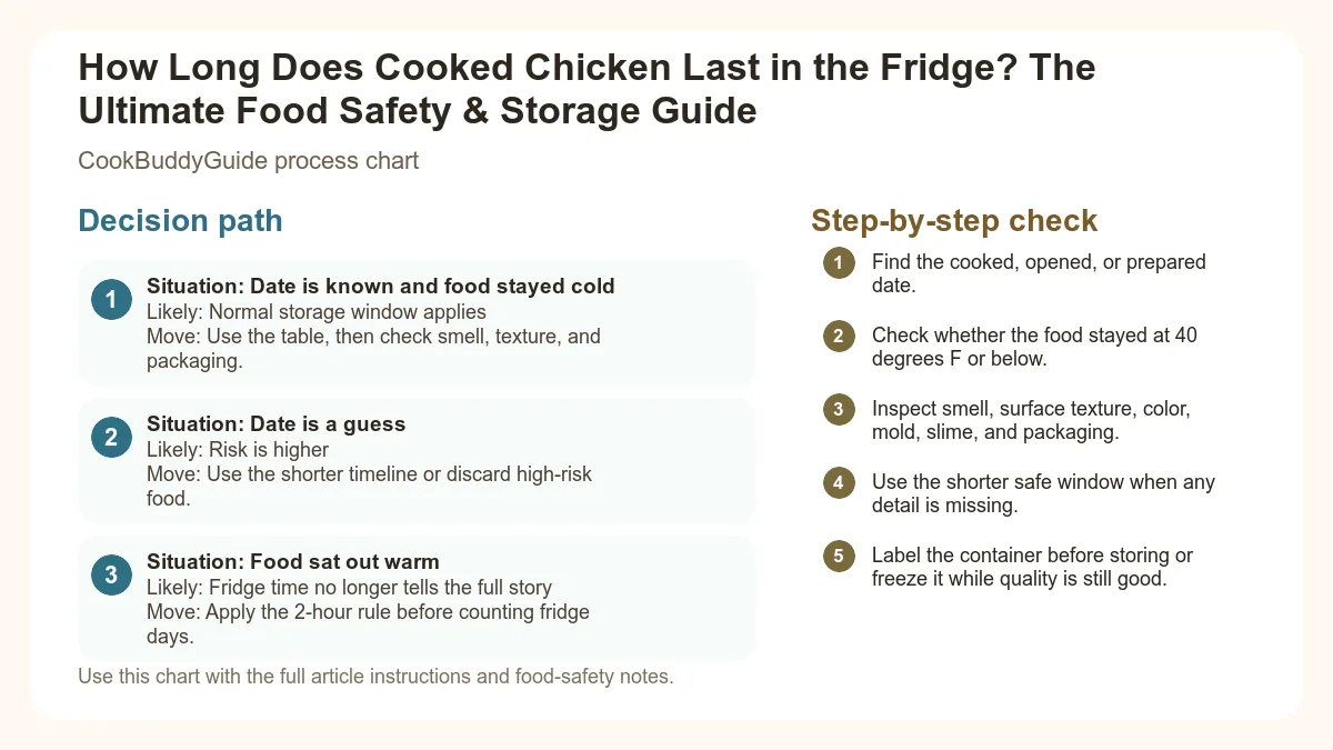 Process chart for How Long Does Cooked Chicken Last in the Fridge? The Ultimate Food Safety & Storage Guide