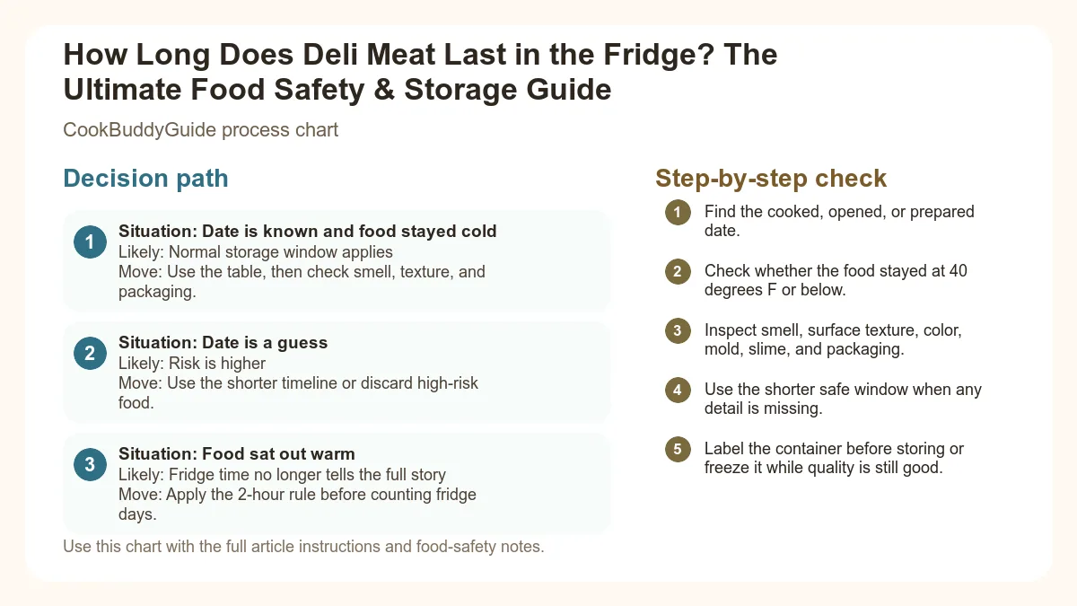 Process chart for How Long Does Deli Meat Last in the Fridge? The Ultimate Food Safety & Storage Guide