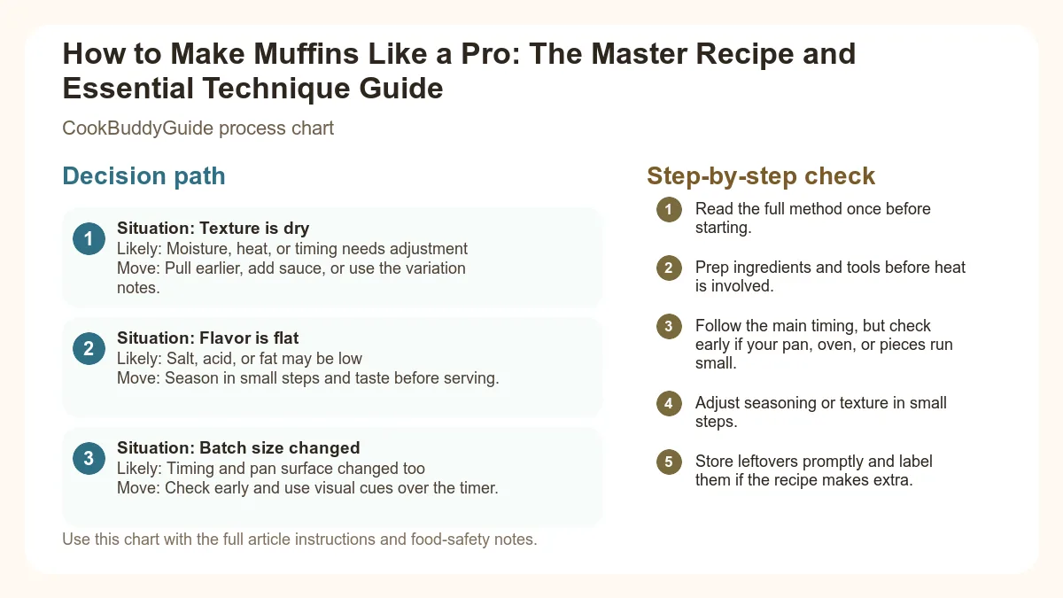 Process chart for How to Make Muffins Like a Pro: The Master Recipe and Essential Technique Guide