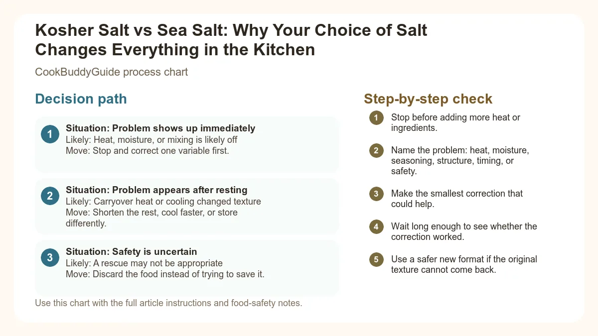 Process chart for Kosher Salt vs Sea Salt: Why Your Choice of Salt Changes Everything in the Kitchen