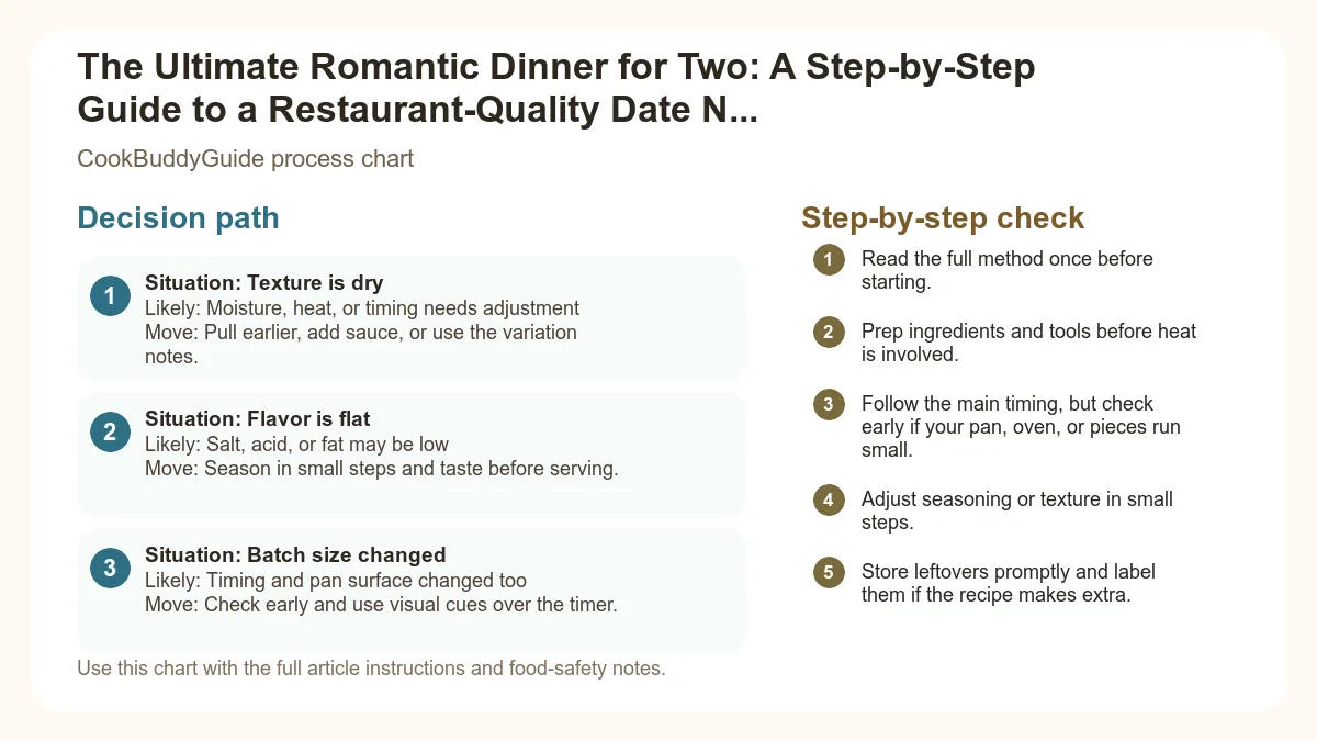 Process chart for The Ultimate Romantic Dinner for Two: A Step-by-Step Guide to a Restaurant-Quality Date Night at Home