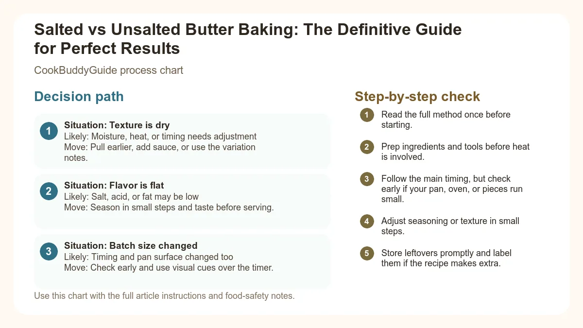 Process chart for Salted vs Unsalted Butter Baking: The Definitive Guide for Perfect Results