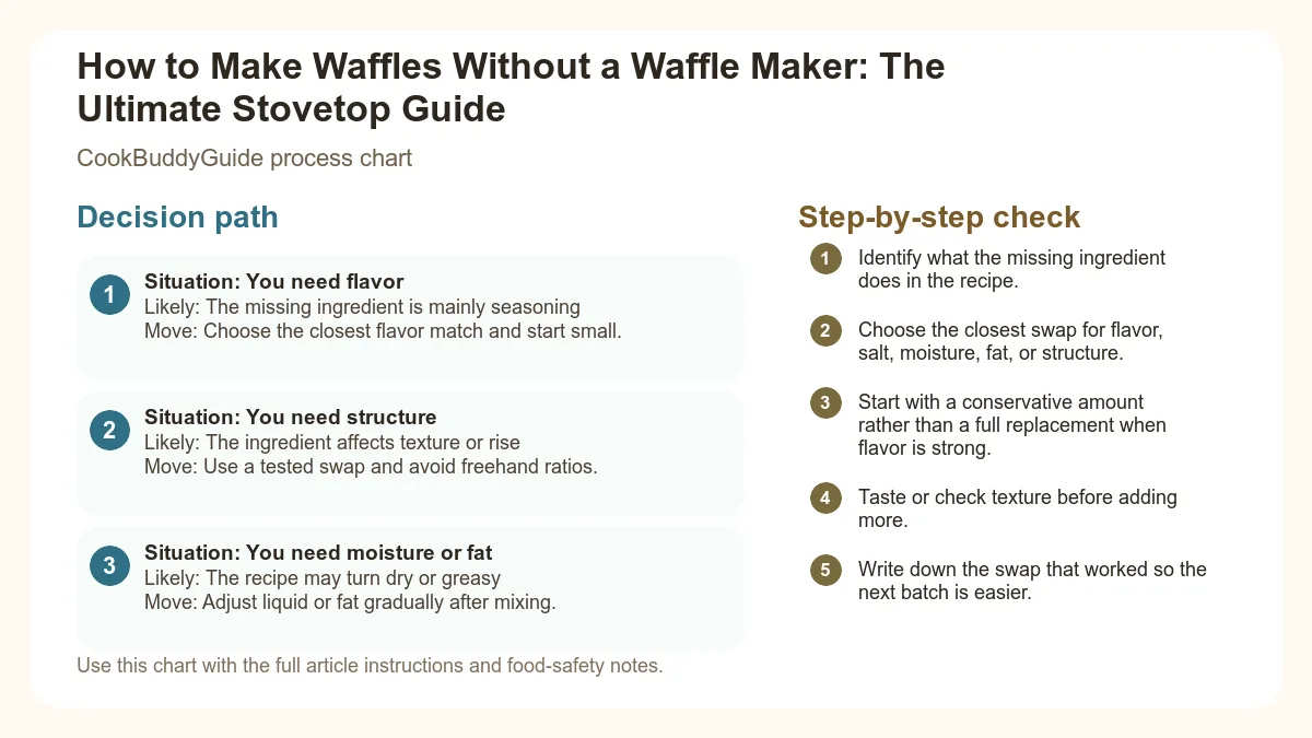 Process chart for How to Make Waffles Without a Waffle Maker: The Ultimate Stovetop Guide