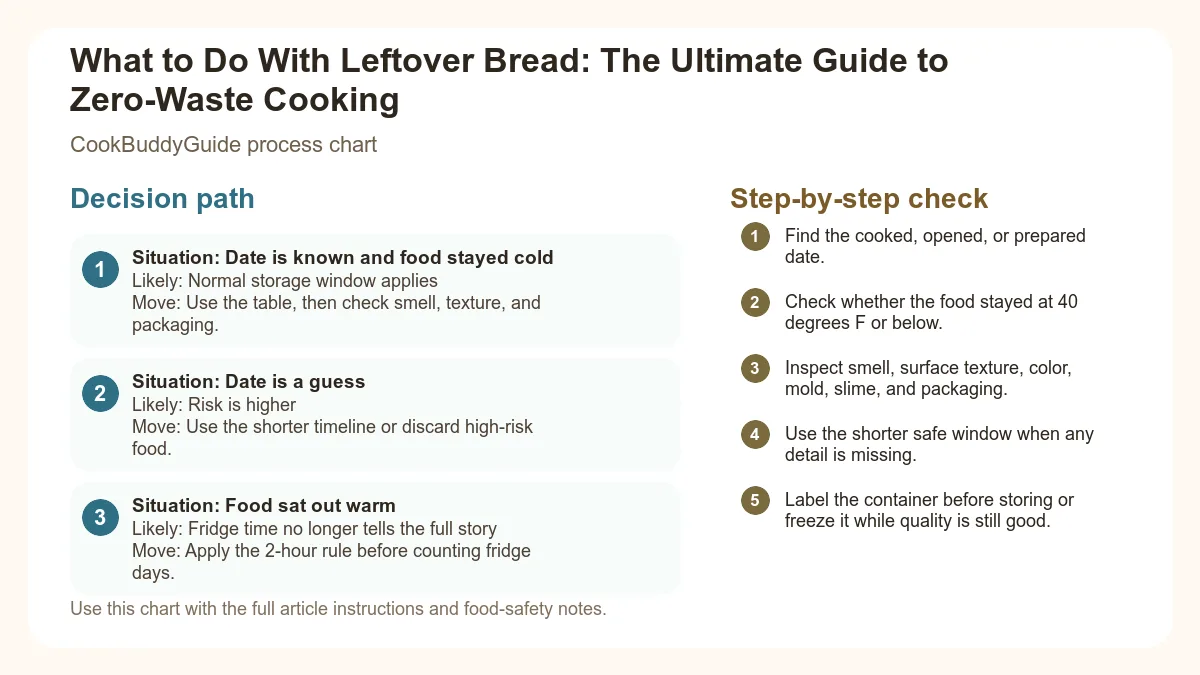 Process chart for What to Do With Leftover Bread: The Ultimate Guide to Zero-Waste Cooking
