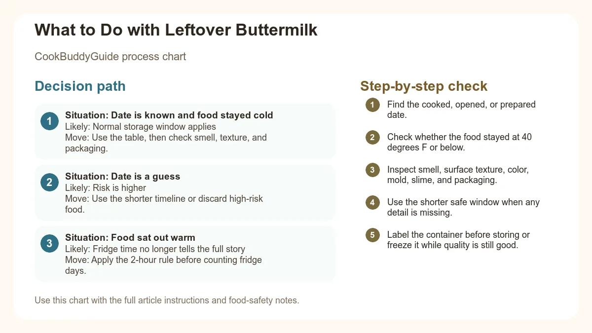 Process chart for What to Do with Leftover Buttermilk