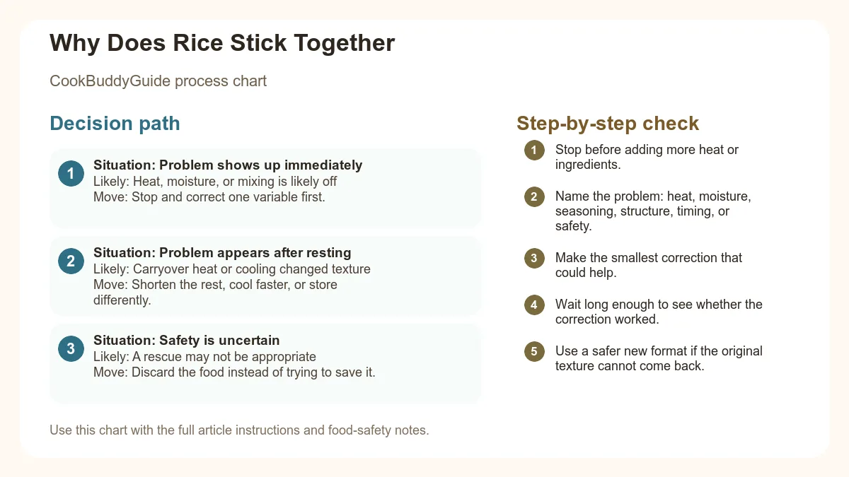 Process chart for Why Does Rice Stick Together
