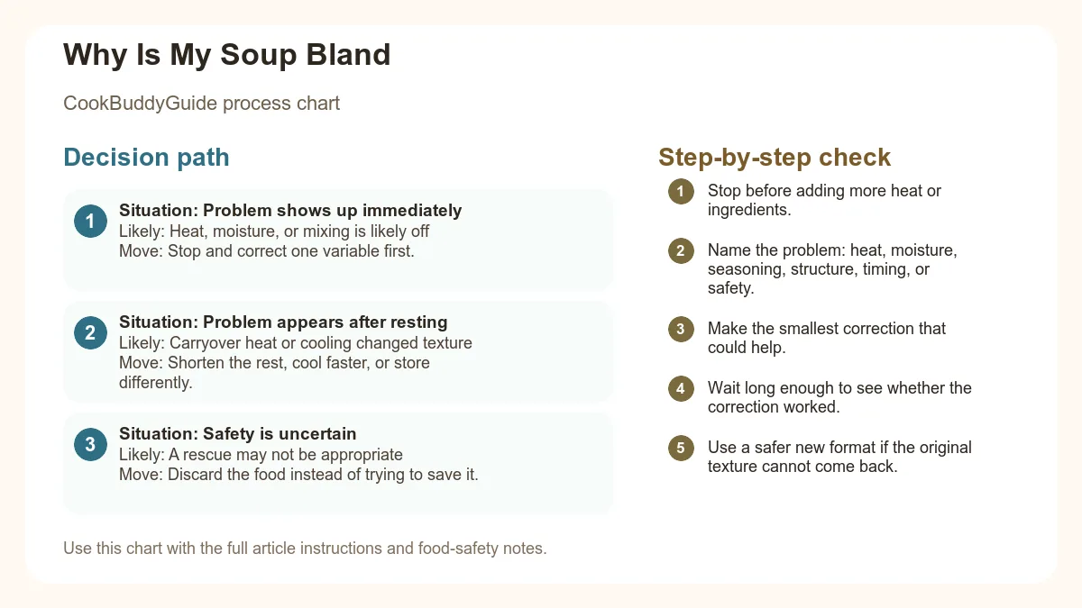 Process chart for Why Is My Soup Bland